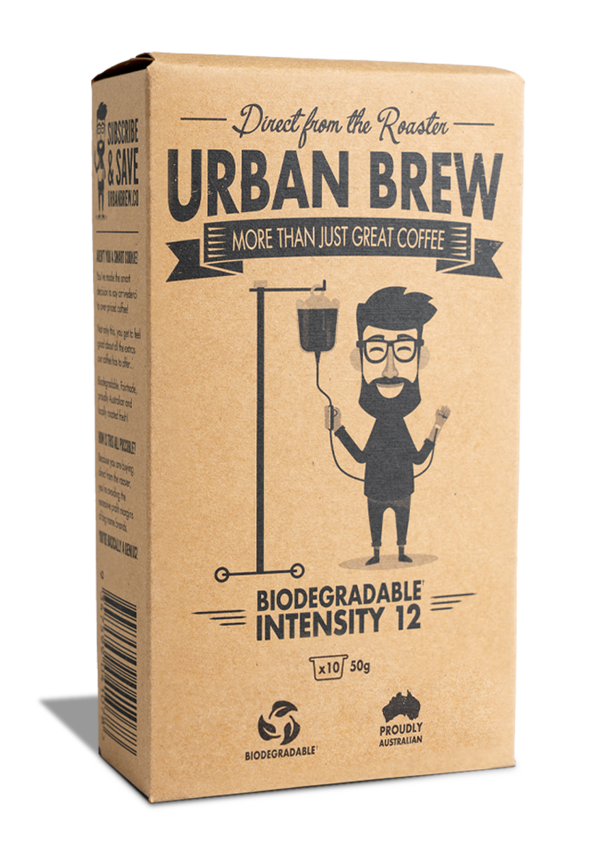 Nespresso® Compatible Compostable Coffee Pods Very Intense 12